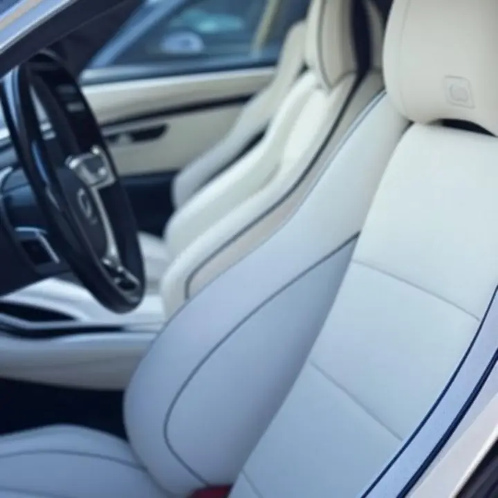 Luksusowe wnętrze samochodu po detailing
