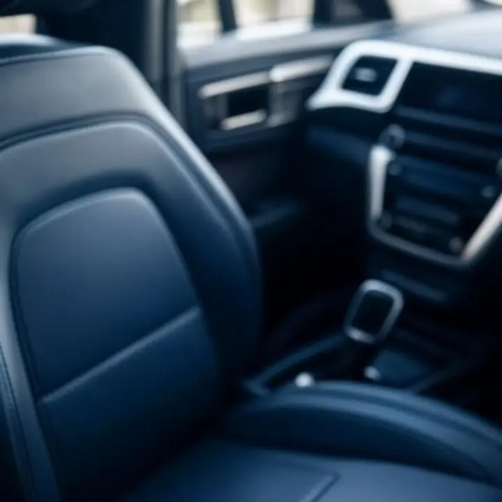 Detale wnętrza premium ze skóry